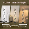 FODIEME MODERN SPIRAL FLOOR LAMP BLACK WITH REMOTE CONTROL STANDING LAMP 30W
