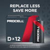 DURACELL PC1300 1.5V D12 PROCELL ALKALINE MANGANESE DIOXIDE BATTERY 12 COUNT New