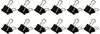 OFFICEMATE BINDER CLIPS,MEDIUM,1-1/4" WIDE,5/8" CAP, 12/BX, BLACK/SILVER