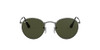 RAY-BAN ROUND METAL SUNGLASSES LENS WIDTH: 53MM - GUNMETAL GREEN