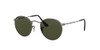 RAY-BAN ROUND METAL SUNGLASSES LENS WIDTH: 53MM - GUNMETAL GREEN