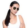 RAY-BAN ROUND METAL SUNGLASSES LENS WIDTH: 53MM - GUNMETAL GREEN