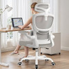 BESTFAIR HIGH BACK ERGONOMIC OFFICE CHAIR BREATHABLE MESH LUMBAR - LIGHTGRAY