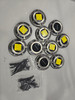 BRIGHTEASE SET OF 10 MULTI-USE SOLAR LIGHTS WITH STAKES - ROUND - SILVER