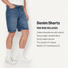 AMAZON ESSENTIALS MEN'S RIGID RELAXED JEAN SHORTS - SIZE 34 STONE MEDIUM WASH New