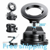 LISEN RETRACTABLE CAR PHONE MOUNT 360° MAGNETIC HOLDER VACUUM SUCTION - BLACK