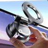 LISEN RETRACTABLE CAR PHONE MOUNT 360° MAGNETIC HOLDER VACUUM SUCTION - BLACK