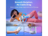 Aurzen Roku TV USB-C Powered Smart Portable Projector with Wifi and Bluetooth,