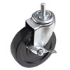Alera ALE Optional Casters For Wire Shelving, 125 lbs./Caster, Black (Set of 4) New