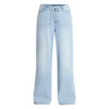 NO BOUNDARIES WOMEN'S MINI WAIST WIDE LEG PANTS, 31" INSEAM,SIZE: M - LIGHT WASH New