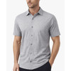 JAMES TAILOR GALAXY MEN'S SHORT SLEEVE KNIT BUTTON DOWN SHIRT - M - HEATHER GRAY New