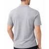 JAMES TAILOR GALAXY MEN'S SHORT SLEEVE KNIT BUTTON DOWN SHIRT - M - HEATHER GRAY New