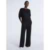 SCOOP PLUS NEW SCUBAKNIT SEAMED SWEATPANTS - SIZE: WOMEN XS - BLACK SOOT New