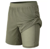 JUMP START MEN'S 2 IN 1 STRETCH ACTIVE DRY GYM RUNNING SHORTS - L - SAGE GREEN