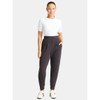 AVIA WOMEN'S SCUBAKNIT PLEAT JOGGERS POCKETS - SIZE: WOMEN M - SANDWASHED BLACK New