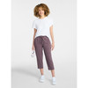 ATHLETIC WORKS WOMEN'S PLUS KNIT CAPRI PANTS, 22" INSEAM SIZE: 2X - PURPLE BEECH New