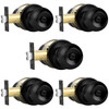 Probrico Matte Black Ball Privacy Interior Door Knobs Bed/Bath Door Locks 5pk