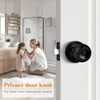 Probrico Matte Black Ball Privacy Interior Door Knobs Bed/Bath Door Locks 5pk