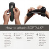 SOFTALK ANTIBACTERIAL PHONE SHOULDER REST | TELEPHONE ACCESSORY - BLACK New