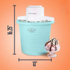 Nostalgia 4Qt Old Fashioned Electric Ice Cream Maker, 2 Cookies N Cream Mixes