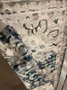 KATHY IRELAND HOME FANNEL PRINTED AREA RUG 4FT BY 6FT - BLUE/IVORY