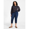TIME AND TRU WOMEN'S CAPRI JEGGINGS, SIZES SMALL 4-6 - DARK WASH JEANS New