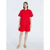 FREE ASSEMBLY COTTON RUFFLE MINI DRESS PUFF SLEEVES SIZE: WOMEN XS - RED ROVER New