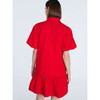 FREE ASSEMBLY COTTON RUFFLE MINI DRESS PUFF SLEEVES SIZE: WOMEN XS - RED ROVER New