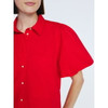 FREE ASSEMBLY COTTON RUFFLE MINI DRESS PUFF SLEEVES SIZE: WOMEN XS - RED ROVER New