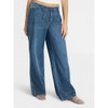 NO BOUNDARIES MINI WAISTBAND WIDE LEG PANTS - SIZE: WOMEN M - DARK WASH New