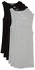 AMAZON ESSENTIALS MEN'S BREATHABLE COTTON SLIM FIT TANK 6 PCK SIZE L BLACK/GRAY New