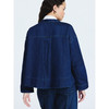 SCOOP WOMEN'S CROPPED OVERSIZED BUTTON-DOWN SHIRT - SIZE: WOMEN M - MEDIUM WASH New