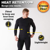 XTREME HEAT MENS THERMAL UNDERWEAR SET - SIZE: MEN L - BLACK