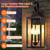 YOCHOICE 19" Large Outdoor Wall Lights - 3 Light, Brown B06138P - Brown