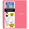 FIVE STAR 8.5"X11" 1 SUBJECT COLLEGE RULED NOTEBOOK 100 PAGES - PROM PINK