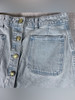 FREE ASSEMBLY MINI SKIRT WASH GOLD BUTTON HIGH WAIST SIZE 4 - LIGHT BLUE JEAN