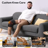 QUINEAR KNEE MASSAGER AIR COMPRESSION HEAT KNEE BRACE WRAP QN-031KS - BLACK/RED