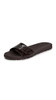 157872-200 TORY BURCH WOMEN'S BUCKLE SLIDES/WOMEN'S MEDIUM SIZE 8 DARK COCOA