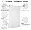HOME DECORATORS COLLECTION CORDLESS FAUX WOOD BLINDS - WHITE