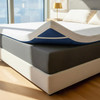 VISCOSOFT MEMORY FOAM MATTRESS TOPPER TWIN XL PREMIUM RAYON COVER - CREAM