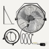 AMAZON 18" OUTDOOR HEAVY-DUTY MISTING FAN WALL-MOUNTED HVWO2518-SP - BLACK