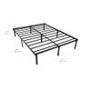 Amazon Basics Sturdy Heavy-Duty Non-Slip Platform Bed Frame - King - Black