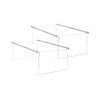 SMEAD STEEL HANGING FILE FOLDER FRAMES 2 COUNT ADJUSTABLE DEPTH 64873 - GRAY