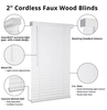 HOME DECORATORS COLLECTION WHITE CORDLESS FAUX WOOD BLINDS - WHITE