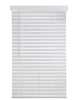 HOME DECORATORS COLLECTION WHITE CORDLESS FAUX WOOD BLINDS - WHITE