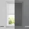 HOME DECORATORS COLLECTION WHITE CORDLESS FAUX WOOD BLINDS - WHITE