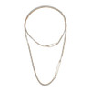 ALLSAINTS JEWELRY WOMEN'S APRIL WRAP STRAND NECKLACE - SILVER TWO - SIZE LARGE New