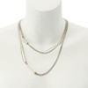 ALLSAINTS JEWELRY WOMEN'S APRIL WRAP STRAND NECKLACE - SILVER TWO - SIZE LARGE New