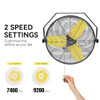 CCGIRU 9200 CFM 24" Industrial Wall Mount Fans High Velocity 2-Speed - YELLOW