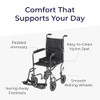 DRIVE MEDICAL FOLDING TRANSPORT WHEELCHAIR RELIABLE MOBILITY TR37E-SV - SILVER